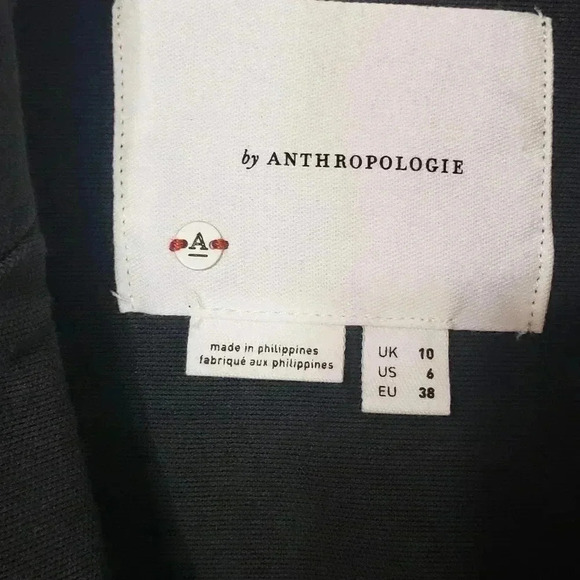Anthropologie snap front blazer stretchy dark grey womens size 6‎ - Picture 2 of 6